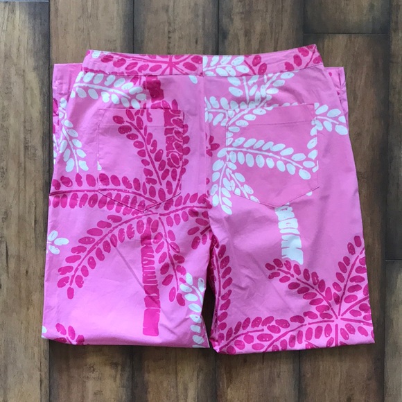 Lilly Pulitzer Pink Palm Tree Ankle Pants - Picture 3 of 6